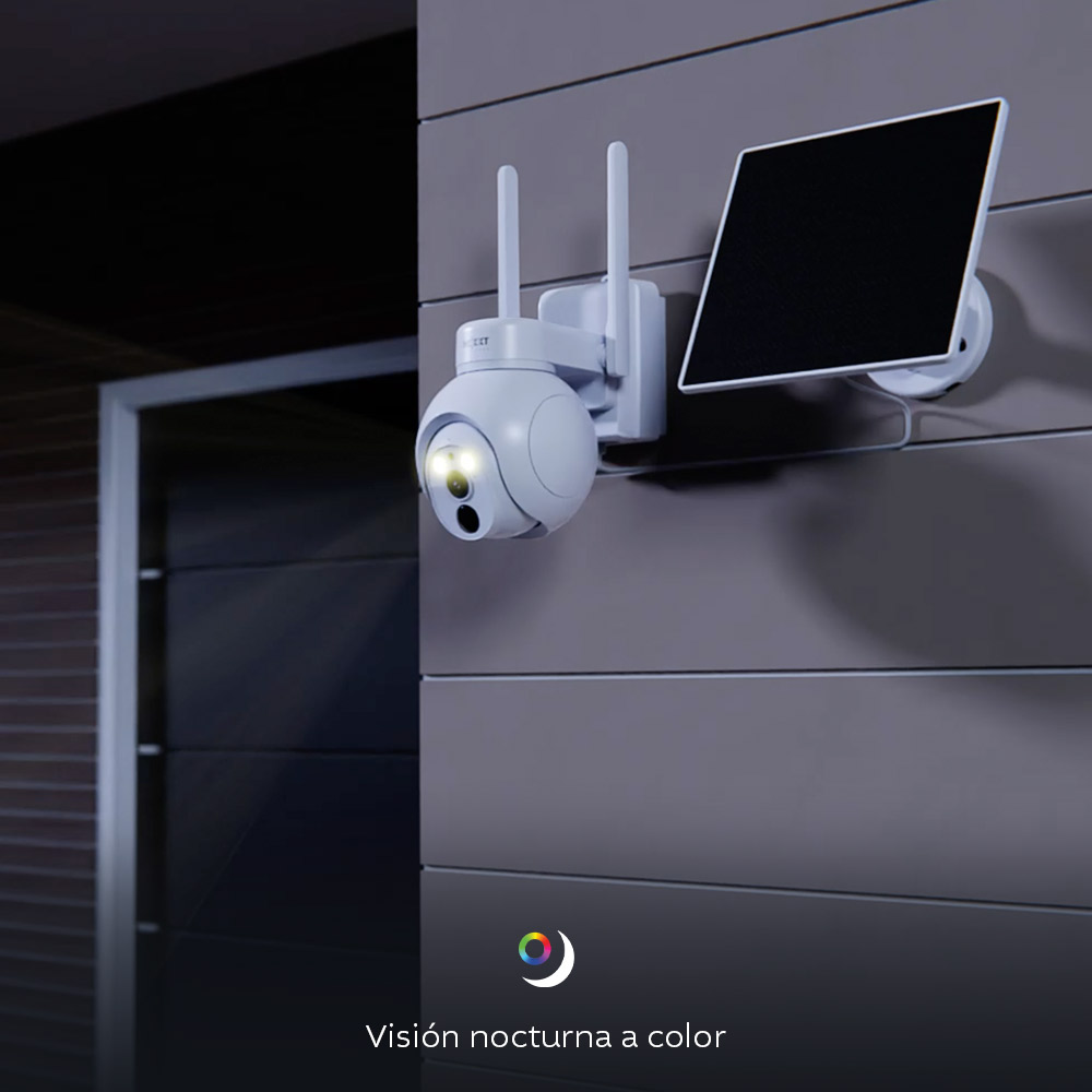 Cámara de Seguridad 4G Nexxt con Panel Solar para Exteriores