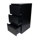 ARCHIVO DE 3 GAVETAS COLOR NEGRO CON LLAVE