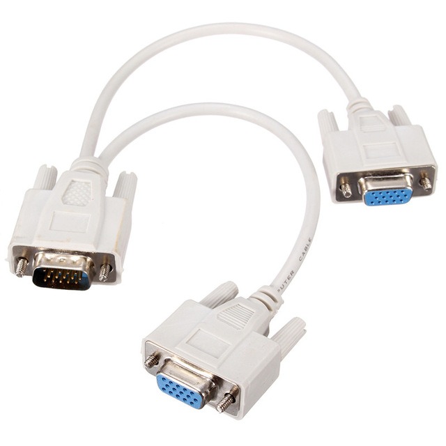 Splitter 2 VGA hembra y 1 VGA Macho X-tech XTC-325