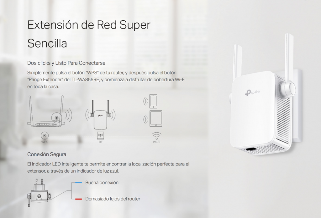 Repetidor de WiFi TP-Link TL-WA855RE