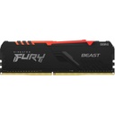 Memoria RAM DIMM DDR4 Kingston Fury Beast RGB de 8 GB a 3200 MHz