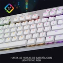 Teclado Gaming Inalámbrico Mecánico Logitech G G915 TKL Blanco