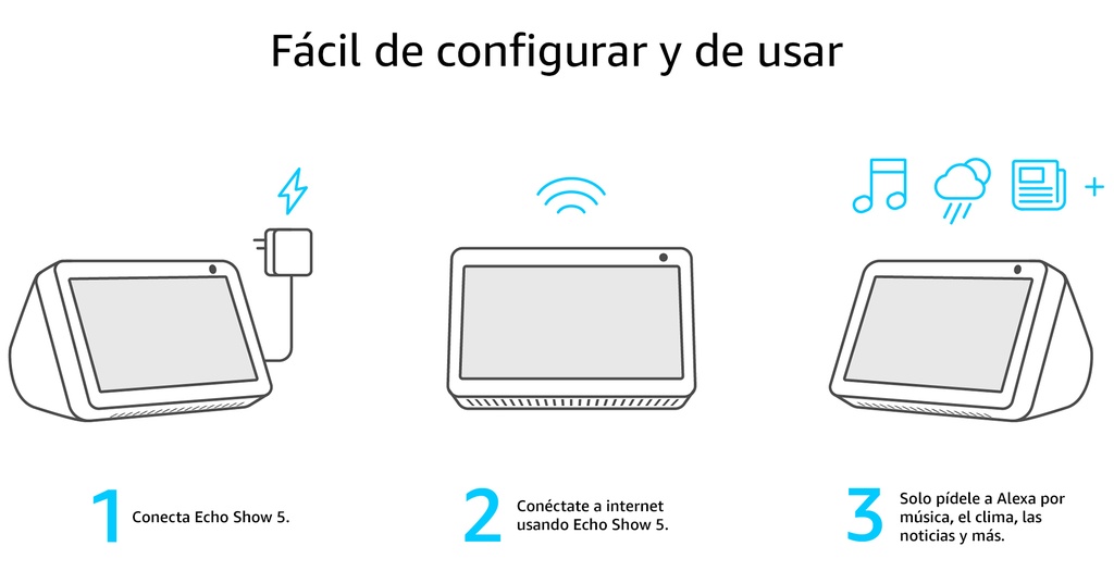 Pantalla Inteligente Amazon Echo Show 5 Color Blanco con Alexa