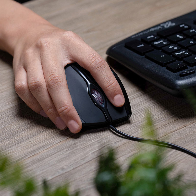 Mouse Klip Xtreme Ebony KMO-104 con Cable