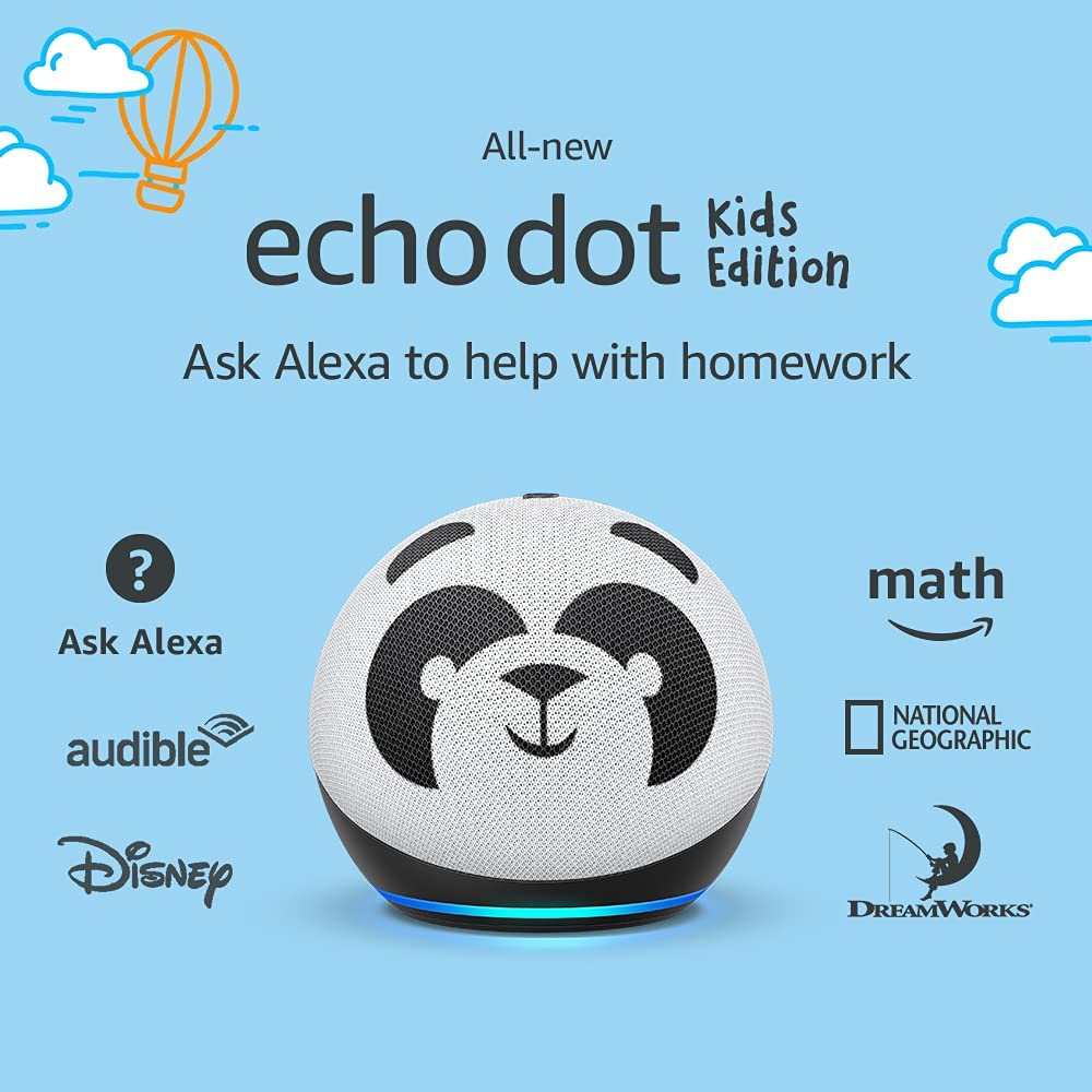 Bocina Inteligente Amazon Echo Dot Kids con Alexa Diseño de Panda