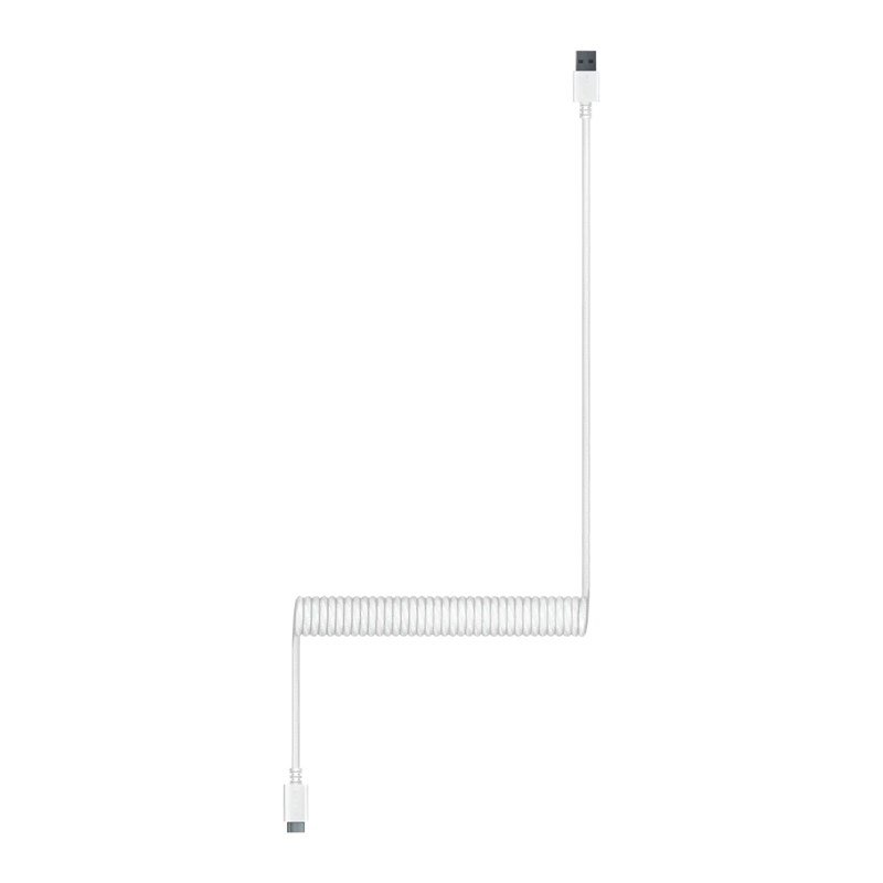 Conjunto de Teclas Razer Mercury White PBT Keycap + Cable en Espiral7D