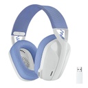 Audífonos Gaming Bluetooth Logitech G G435 Blanco Crudo y Lila