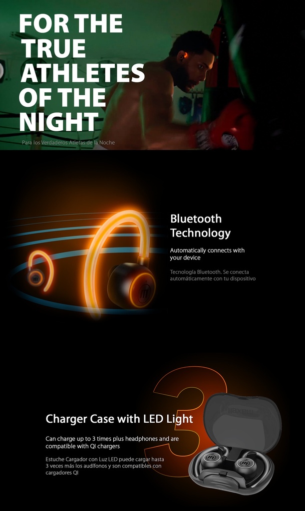 Audífonos Bluetooth Maxell Halo Sport