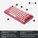 Teclado Mecánico Bluetooth Logitech Pop Keys Hearbreaker Rosa