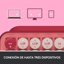 Teclado Mecánico Bluetooth Logitech Pop Keys Hearbreaker Rosa