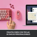 Teclado Mecánico Bluetooth Logitech Pop Keys Hearbreaker Rosa