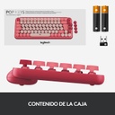 Teclado Mecánico Bluetooth Logitech Pop Keys Hearbreaker Rosa
