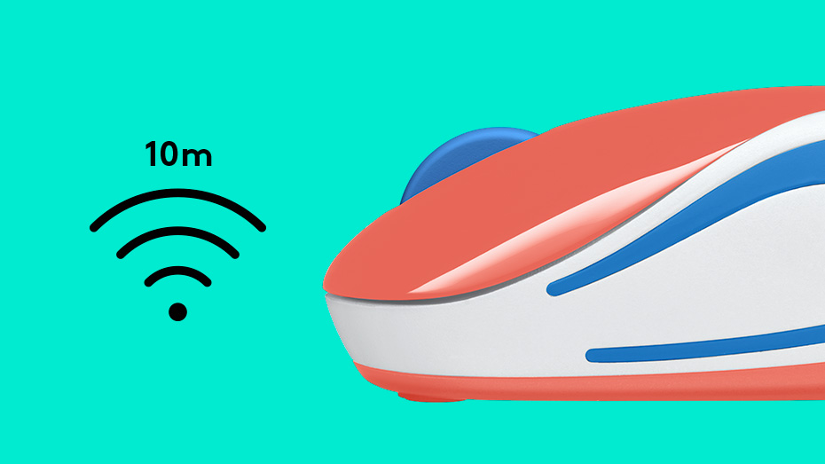 Mouse Inalámbrico Logitech M187 Color Coral