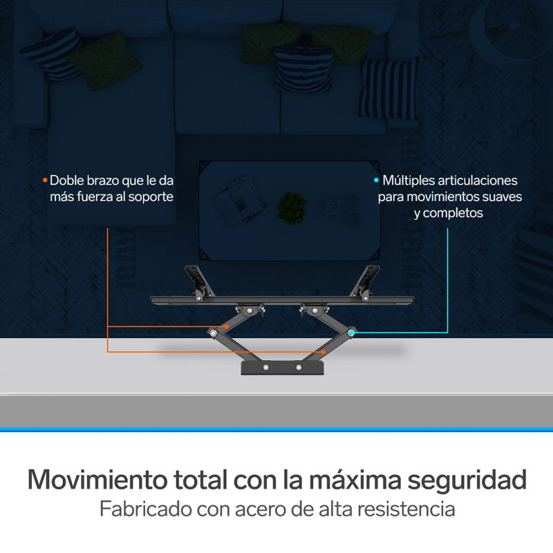 Soporte/Bracket Articulado Steren para TV de 37" a 70"