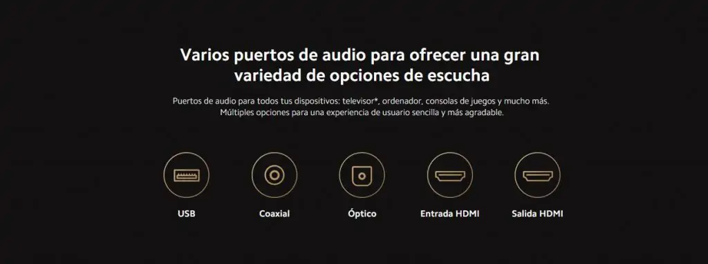 Barra de Sonido con Subwoofer Inalámbrico Xiaomi Soundbar 3.1ch