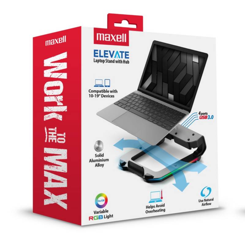 Base para Laptop Maxell Elevate RGB Stand