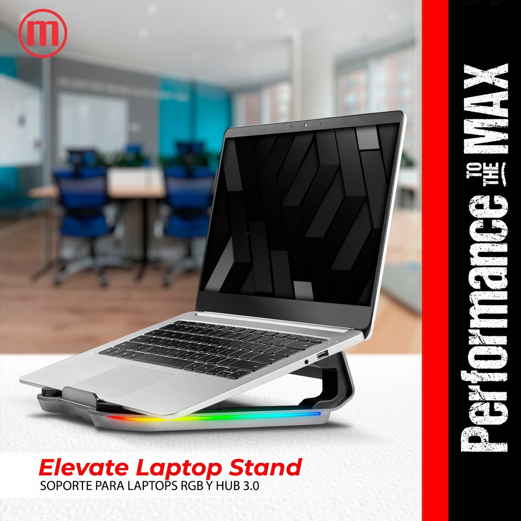 Base para Laptop Maxell Elevate RGB Stand