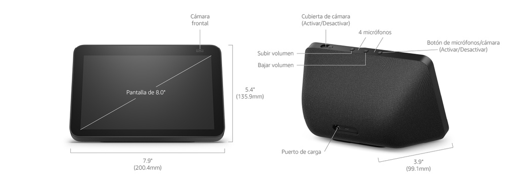 Pantalla Inteligente Amazon Echo Show 8 Negra