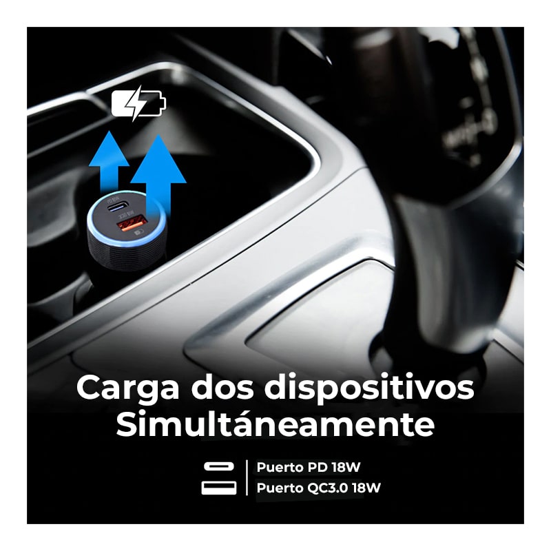 Adaptador de Corriente Argom Force 1 para Automóvil