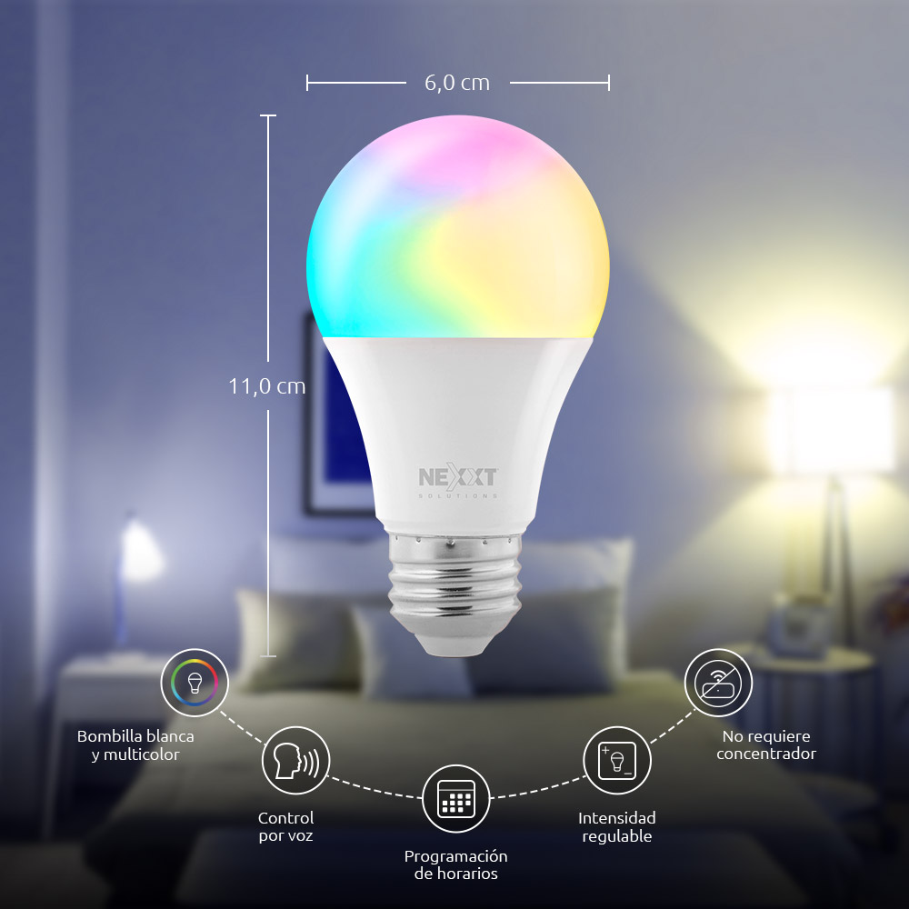 Bombilla LED Inteligente Wi-Fi Nexxt