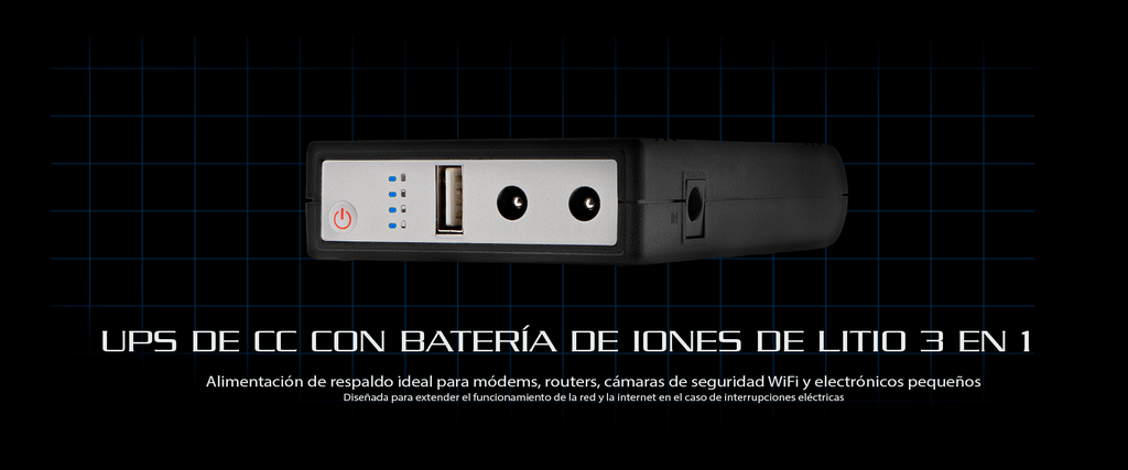 Mini Sistema UPS de CC y Power Bank Forza