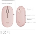 Mouse + Teclado Rosa Inalámbricos Logitech Slim Combo MK470