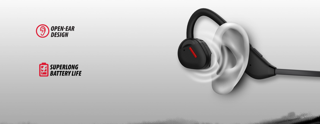 Audífonos Bluetooth de Conducción Ósea Maxell AirLink de Color Negro