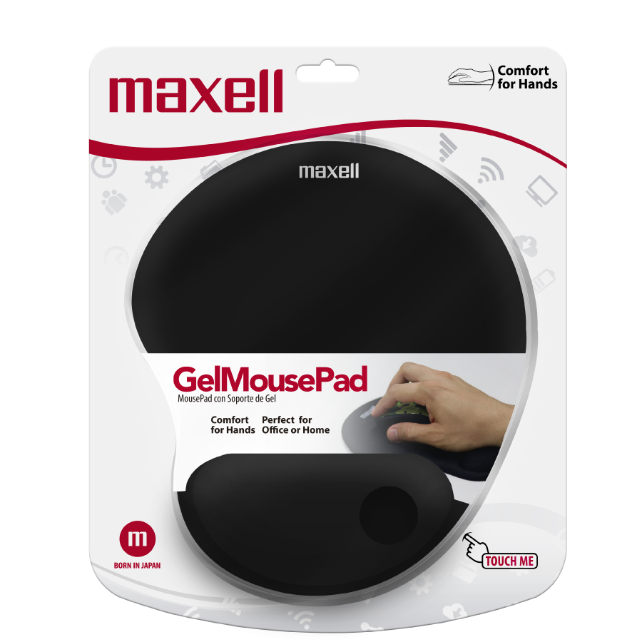 Mousepad Maxell con Gel de Color Negro