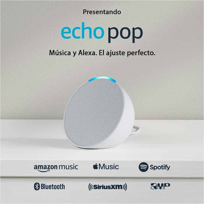 Asistente Inteligente Amazon Alexa Echo Pop Color Glacier White