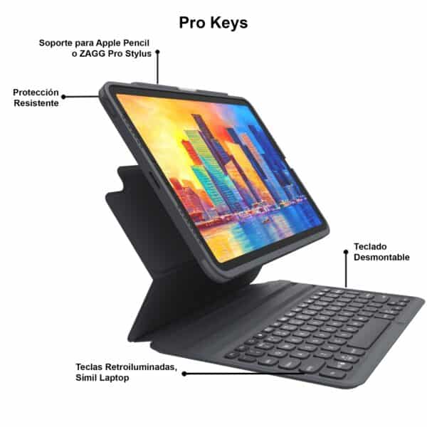 Funda con Teclado ZAGG Pro Keys para iPad