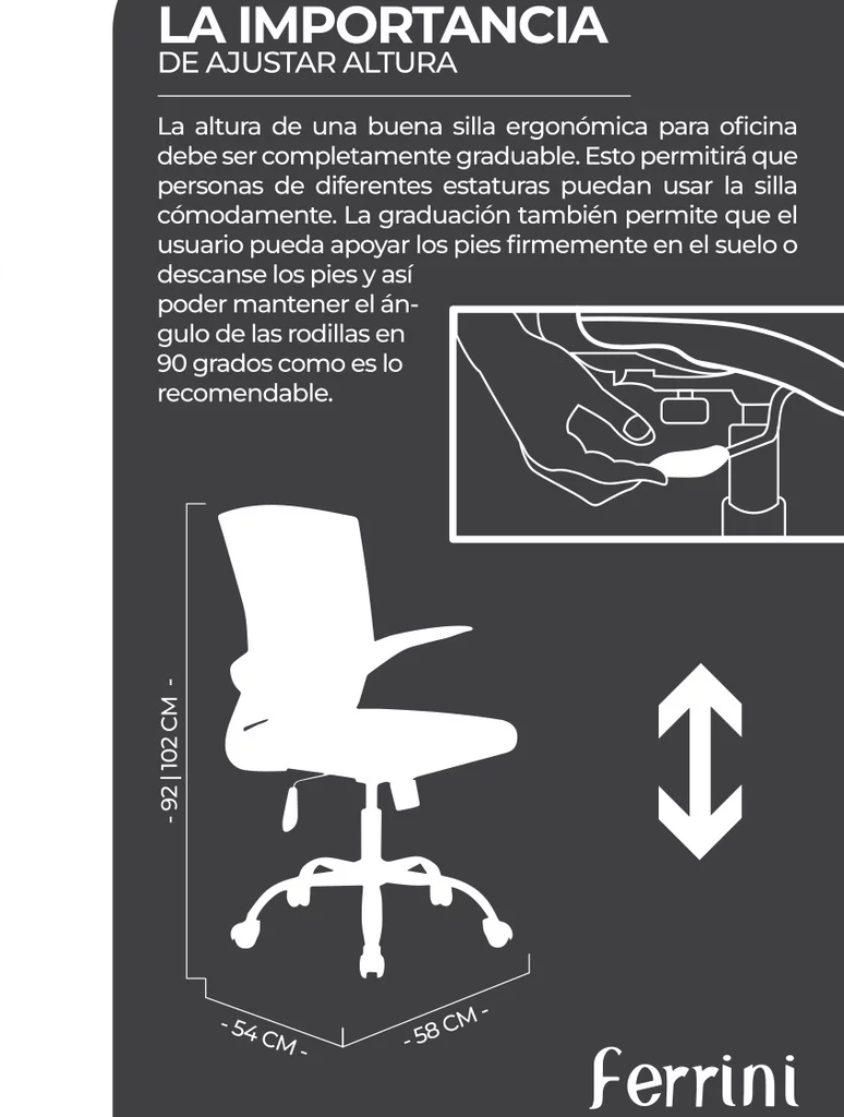 Silla Semi Ejecutiva Ferrini Brazo Ajustable