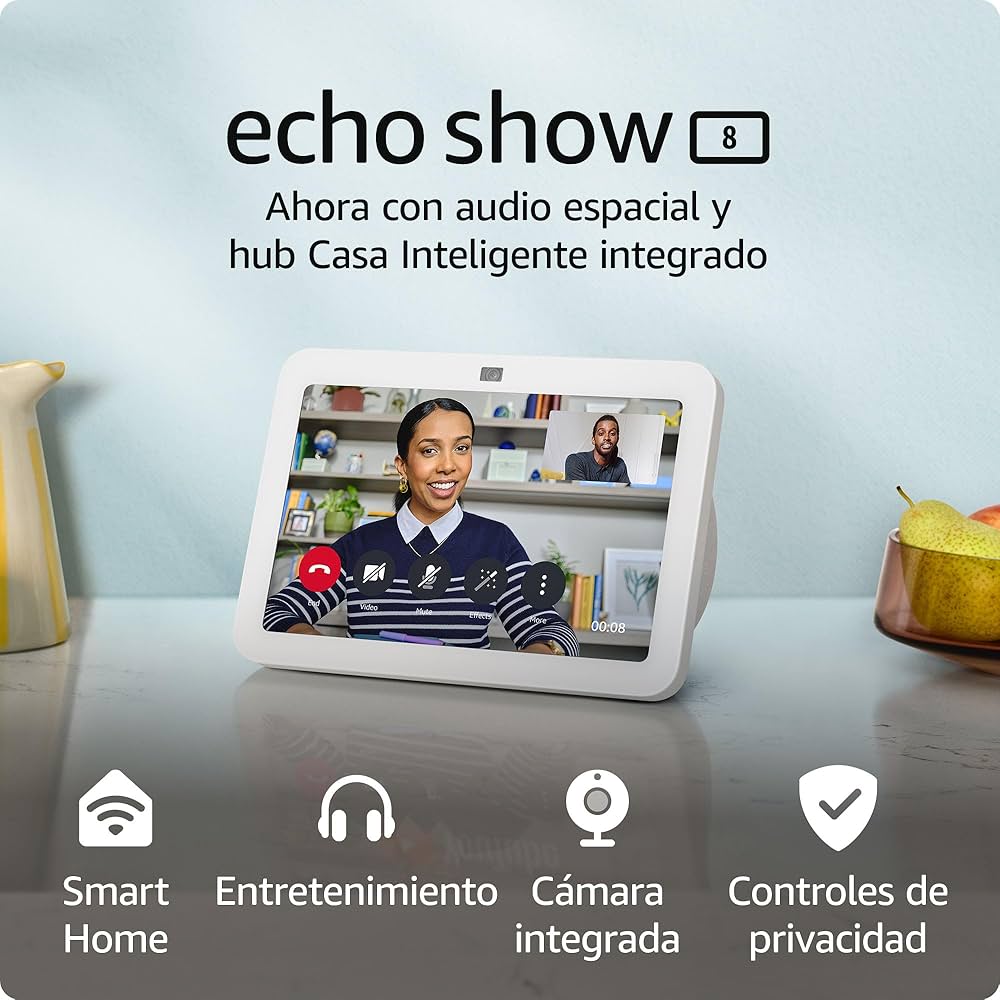 Pantalla Amazon Echo Show 8 Blanco Glaciar