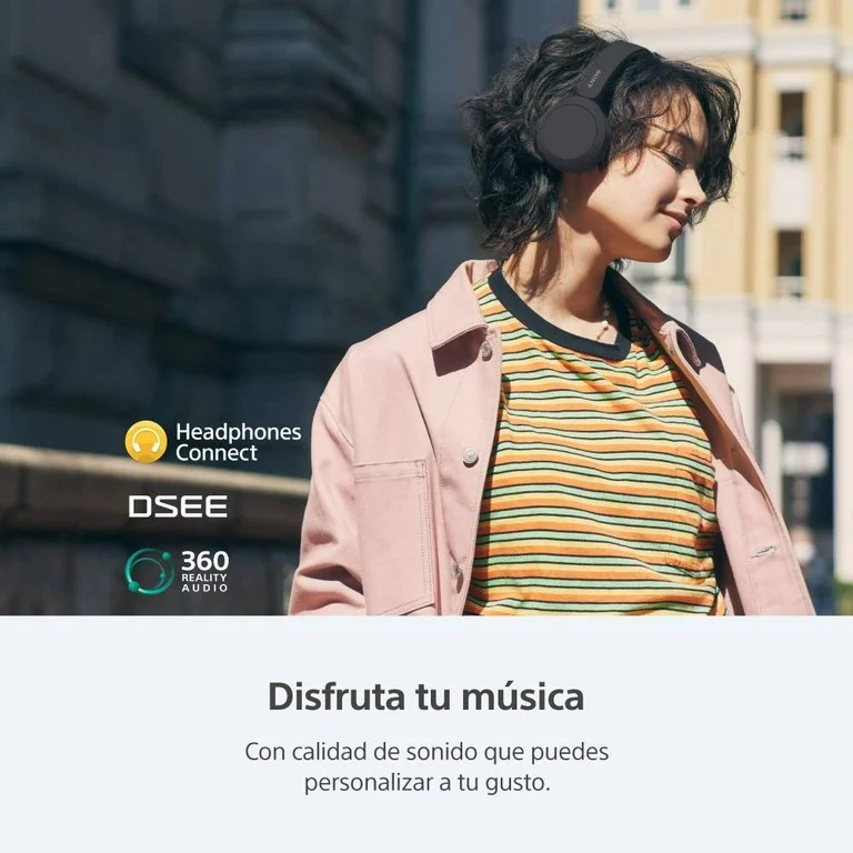 Audífonos Bluetooth Estéreo Sony Black Stereo de Color Negro
