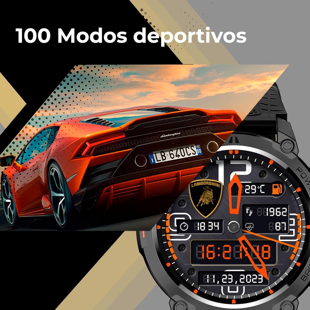 LAMBO SMARTWATCH AVENTADOR ULTIMAE NERO