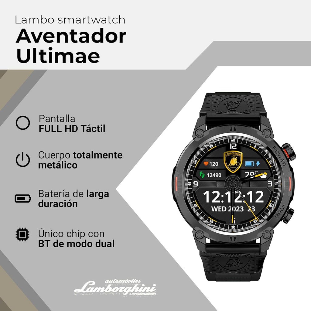 LAMBO SMARTWATCH AVENTADOR ULTIMAE NERO