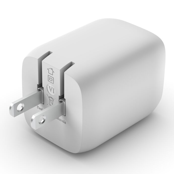 CARGADOR DE PARED GAN CON DOBLE PUERTO USB-C Y PPS DE 65 W BELKIN 