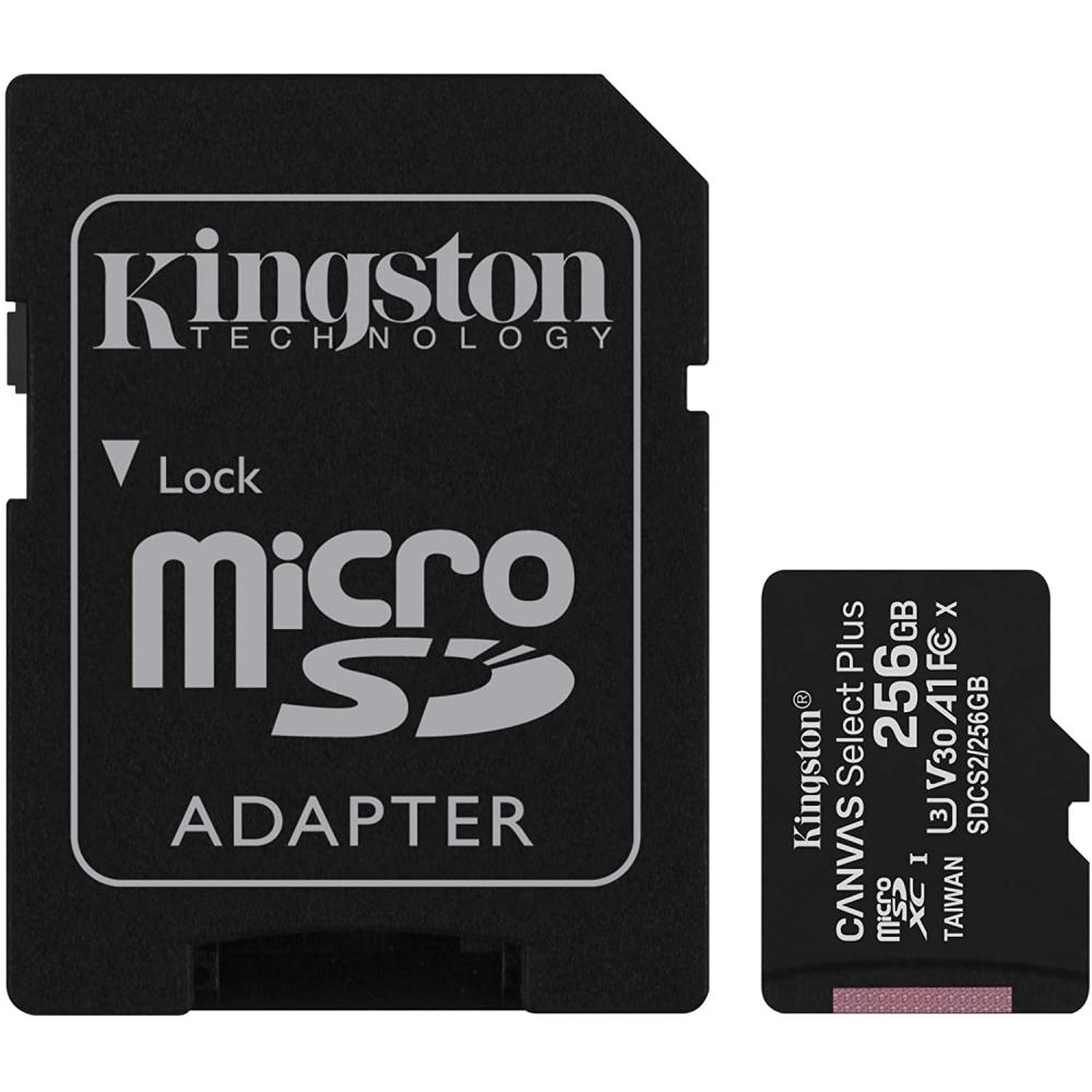 KINGSTON 256GB MICSDXC CANVAS SELECT PLUS 100R A1 C10 CARD