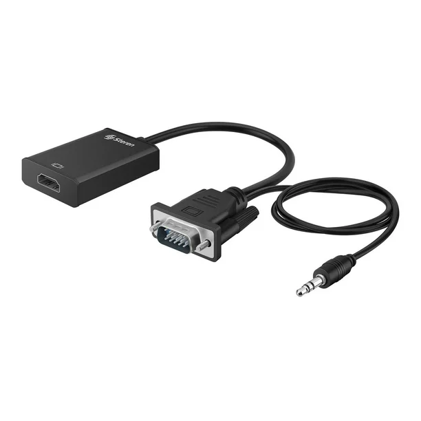 CONVERTIDOR VGA A HDMI CON AUDIO 3.5MM STEREN 208-158