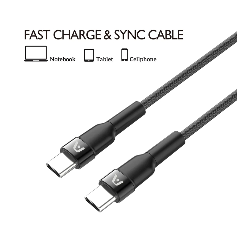 Cable USB-C Macho a USB-C Macho Argom Tech Trenzado de 1.8m