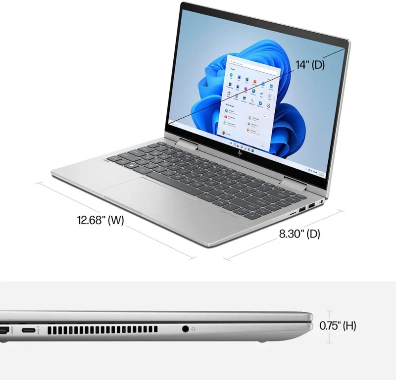 HP, ENVY X360, I7-150U, SSD 512GB, 16GB DDR4, W11 HOME, US, 14" FHD
