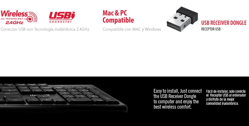 Teclado Inalámbrico Maxell Wireless Slim WKB-20
