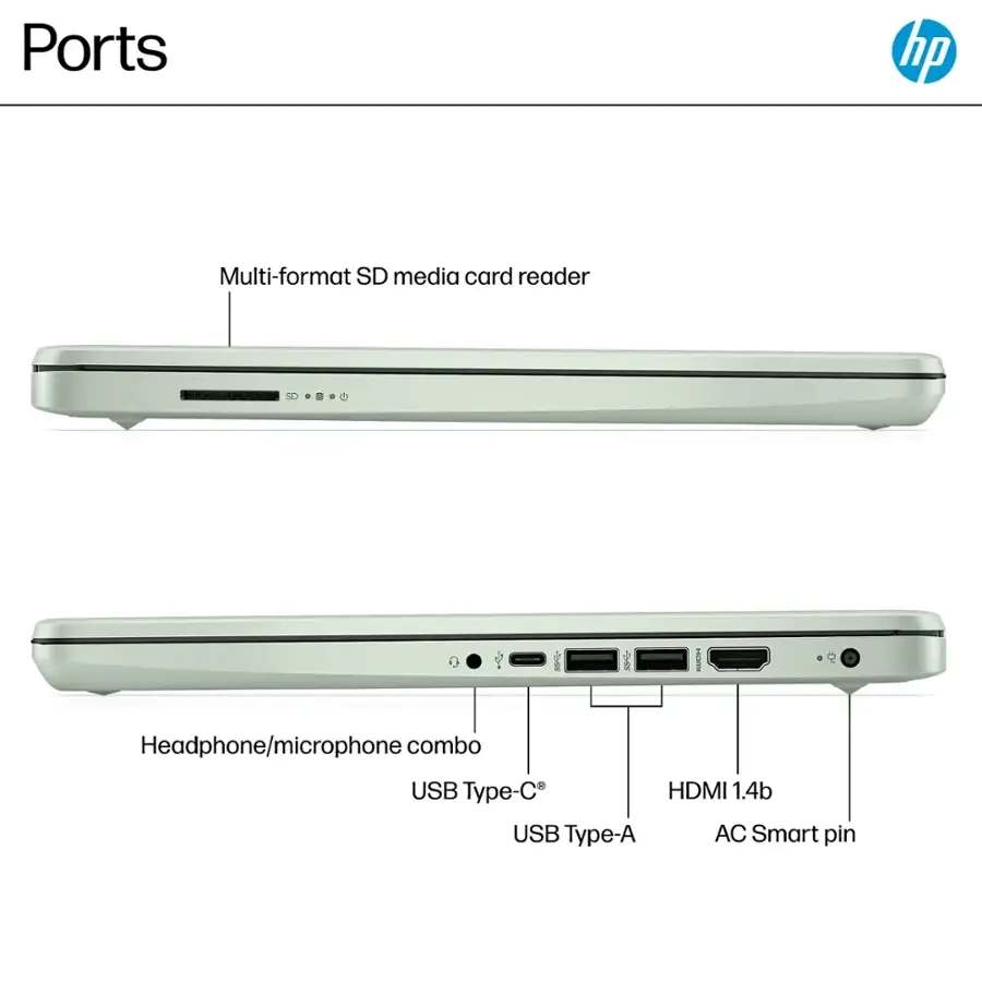 Laptop HP 14-dq6013dx Willow Green de Color Verde