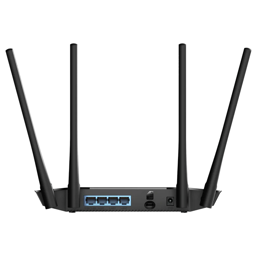 Router Cudy LT400_AU V2.0 4G LTE N300 de 4 Antenas Color Negro