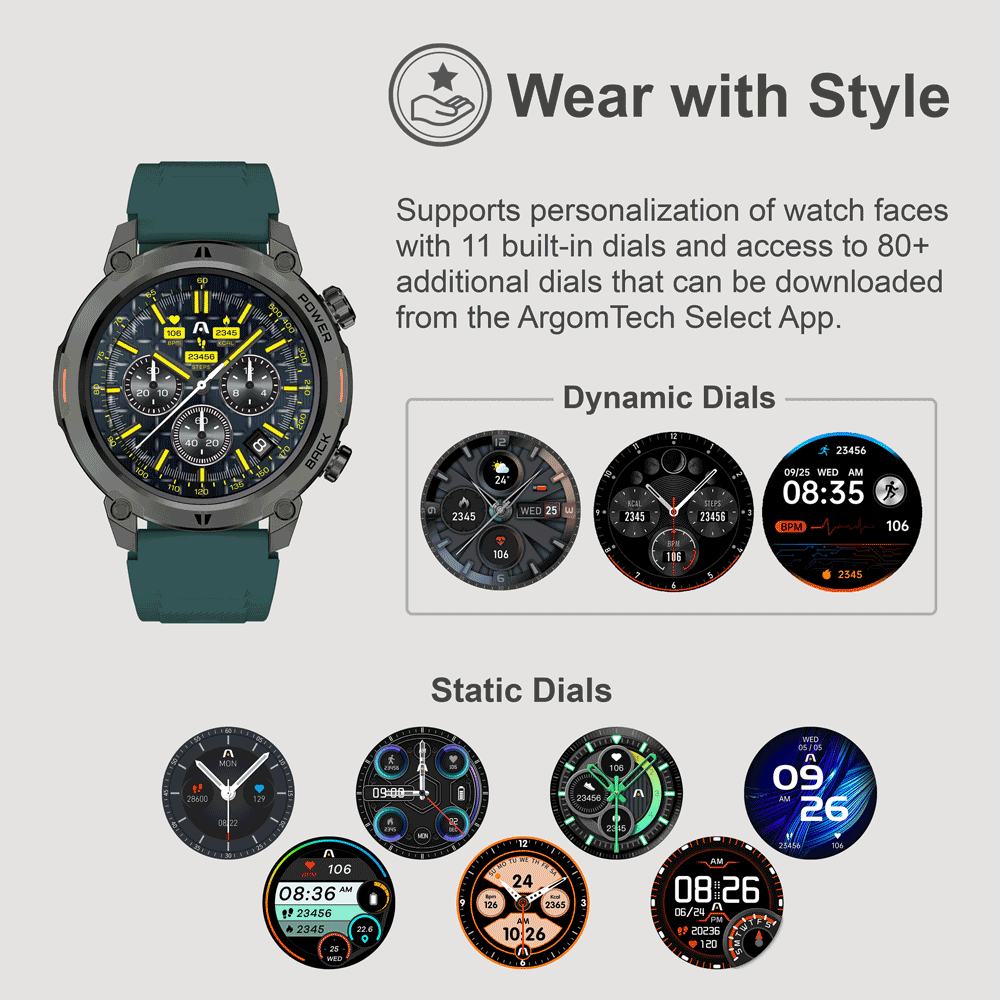 Smart Watch Argom Tech SkeiWatch C70 de Color Negro