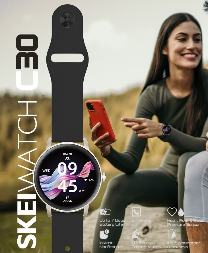 Smart Watch Argom Tech SkeiWatch C30 de Color Plateado