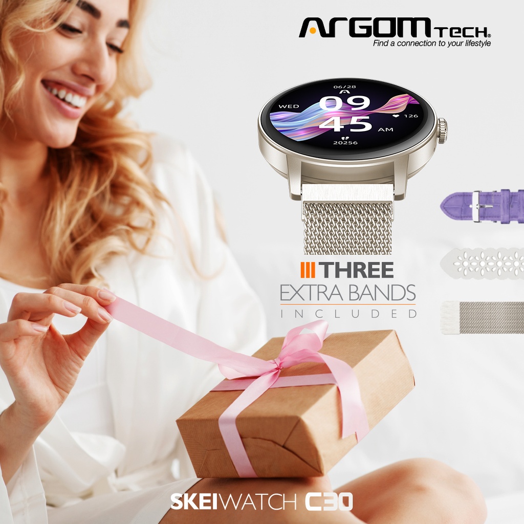 Smart Watch Argom Tech SkeiWatch C30 de Color Beige