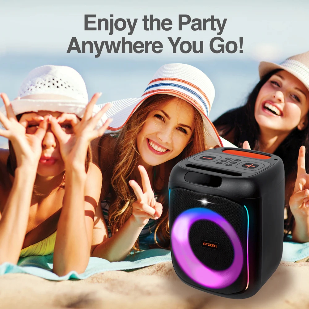 Bocina Recargable Bluetooth Argom Tech Rave Box 65