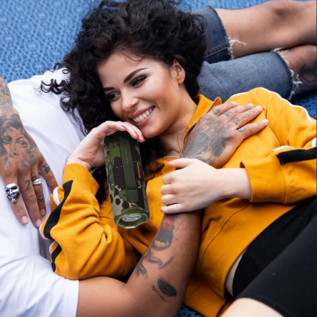 Bocina Recargable Bluetooth JBL Flip 7 Squad Camo Color Camuflaje