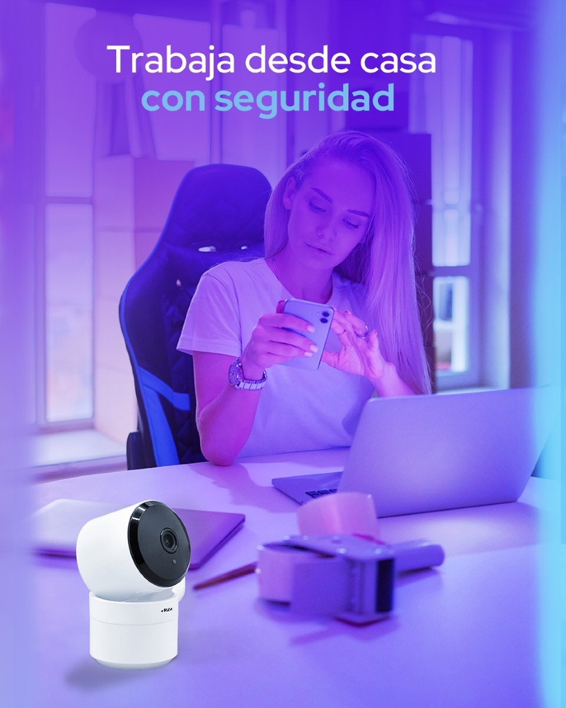 Cámara de Seguridad VTA+ Primus de Color Blanco con Movimiento