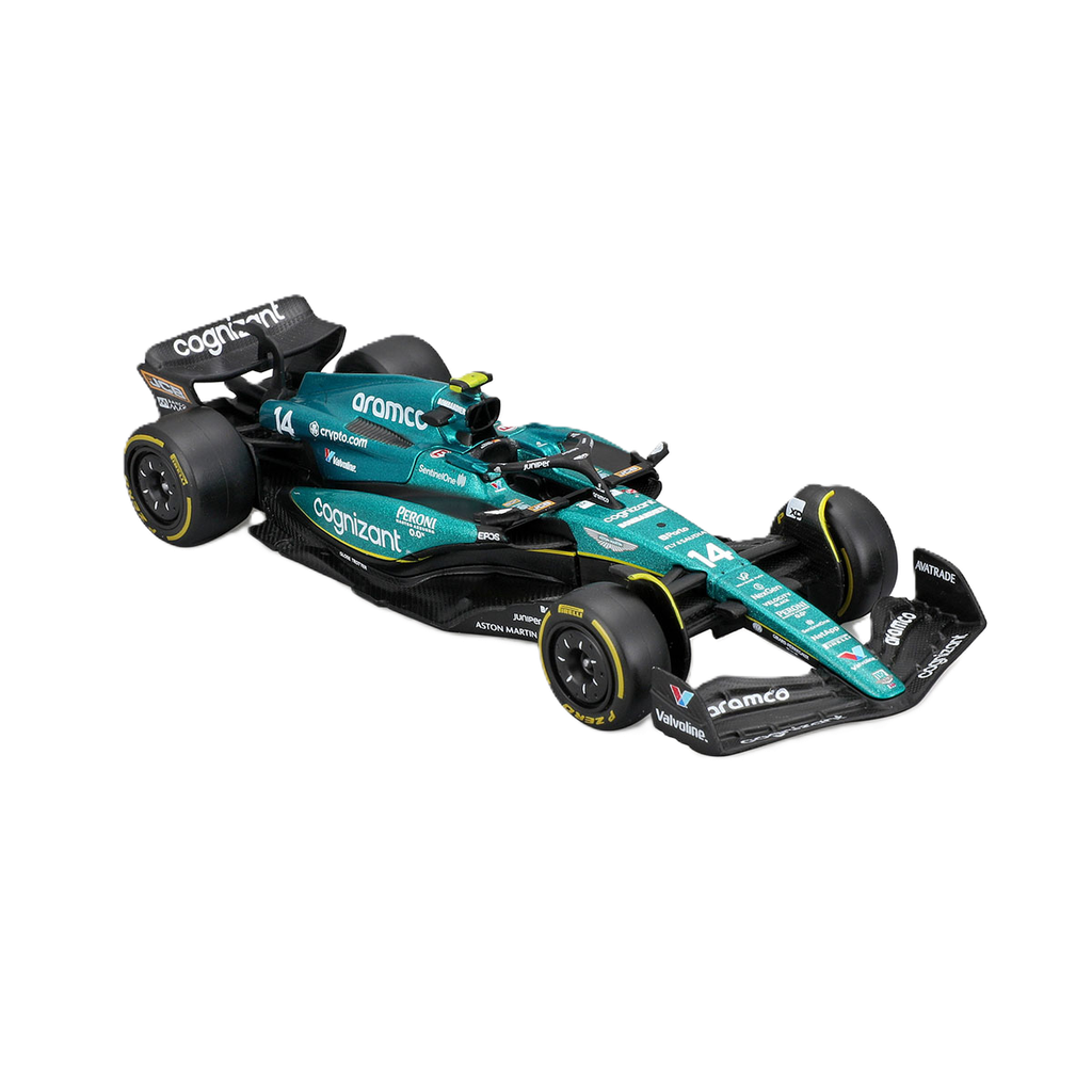 Vehículo BBurago a Escala 1:43 Aston Martin AMR23 Aramco Formula One Team